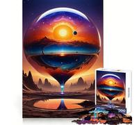 Puzzle Coucher de Soleil sur Une planète inconnue pour Adolescents, 1000 pièces, Jouet cognitif, Loisir Silencieux, Bords de qualité supérieure, Cadeau de Noël 38x52cm