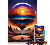 Puzzle Coucher de Soleil sur Une planète inconnue pour Adolescents, 1000 pièces, Jouet cognitif, Loisir Silencieux, Bords de qualité supérieure, Cadeau de Noël 38x52cm