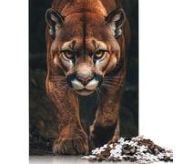 Puzzle Cougar Close-Up pour Adultes et Adolescents 500 pièces Puzzle en Bois Puzzle éducatif 500 pièces (52 x 38 cm)
