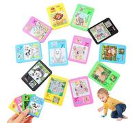 Puzzle Coulissant 10 pièces, Mini Puzzle Animal Portable Mignon à 16 grilles, Jouets éducatifs Lisses et sûrs pour Filles et garçons