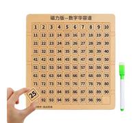 Puzzle coulissant - Jeu magnétique éducatif de chiffres de 1 à 99 - Tableau d'écriture pour avec stylo - pour apprendre les vacances de Pâques et Noël
