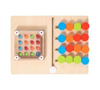 Puzzle coulissant - Matériau primaire en bois, Tableau portable 14,9 x 19,8 x 0,8 cm, jeu de correspondance des couleurs montesori sémantique profond, perles mobiles lisses en matériau