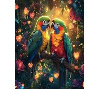 Puzzle Couple d’Amour Perroquets de 200 Pièces pour Adultes, Puzzles 200 pièces Adultes, Jigsaw Puzzle d'art pour Défi, Puzzles Coloré à Faire soi-même pour la Décoration de la Maison