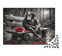 Puzzle Couple Étreinte 52x38cm 1000p Papier Recy dulte Paysage Rose Monochrome Défi Difficile Stimule Cerveau Cadeau Femmes