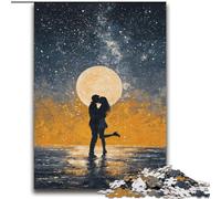 Puzzle Couple sous la Lune pour Adultes et Adolescents, à partir de 14 Ans, Jeux Amusants, activités à la Maison, Cadeaux d'anniversaire, Cadeaux de Voyage (70x100cm)