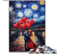 Puzzle Couple sous Le Ciel Nocturne pour Adolescents 1000 pièces, Jouet éducatif, Jeux familiaux Amusants, décoration d'intérieur Unique (26x38cm)