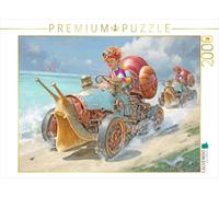 Puzzle · Course de Chars tirés par des escargots | Du plaisir le long de la plage · 2000 pièces · Format assemblé 90 × 67 cm · CALVENDO Puzzle