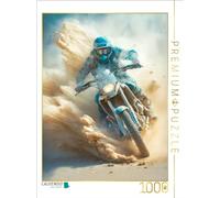 Puzzle · Course de Moto dans Le désert | un dur à la battle · 1000 pièces · Format assemblé 64 × 48 cm · CALVENDO Puzzle