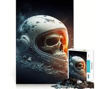 Puzzle Crâne de l'espace 1000 Pièces pour Adultes Jeu d'exercice Mental Soulagement du Stress Design Élégant Cadeau 50x75cm