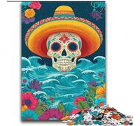 Puzzle Crâne en Sucre 2000 Pièces pour Adultes Ados, à partir de 14 Ans Casse-tête Jeux Familiaux Cadeaux d'anniversaire de Noël (70x100cm)