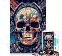 Puzzle Crâne Extérieur 1000 Pièces, Jeu de Détente et d'Apaisement, Découpe de Précision, Pièce de Collection Artistique (50x75cm)