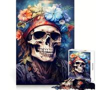 Puzzle Crâne Harmonie Soulful pour Adultes 1000 Pièces Stimulation de la Mémoire Jeu de Groupe Modèle Assembler Surprise de Noël (50x75cm)