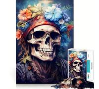 Puzzle Crâne Harmonie Soulful pour Adultes 1000 Pièces Stimulation de la Mémoire Jeu de Groupe Modèle Assembler Surprise de Noël (50x75cm)