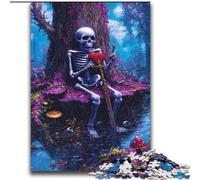Puzzle Crâne Mystérieux 2000 pièces pour Ados et Adultes, Cadeau Amusant et Anti-Stress pour Passer des Vacances à la Maison (70x100cm)
