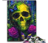 Puzzle Crâne Mystérieux 2000 pièces pour Adultes et Adolescents, Interaction Parent-Enfant intéressante pour réduire Le Stress 70x100cm