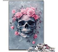 Puzzle Crâne Rose pour Adolescents 1000 pièces, Relax Games est Un pour Toute la Famille (26x38cm)