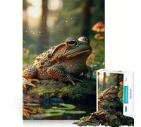 Puzzle Crapaud dans la forêt pour Adolescents, 1000 pièces, Jeu de réflexion, Design Simple et Amusant, Cadeau mémorable 50x75cm