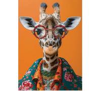Puzzle - Crazy Giraffe - 1000 pièces - 48 x 68 cm - Thème Animaux
