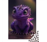 Puzzle Créatif 1000 Pièces Dragon Violet 4 Puzzles Rectangulaires Jouet Éducatif Adultes 1000 Pièces (38x26cm)