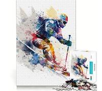 Puzzle créatif de 1000 pièces sur Le thème du Ski et du Sport pour Adolescents Un Jeu Stimulant et Amusant pour développer Ses capacités mentales Un Cadeau mémorable à Assembler 38x52cm
