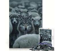 Puzzle créatif Loup et Mouton pour Adolescents, 1000 pièces, mémorisation Claire, activité de Loisirs, découpe Impeccable, (38x52cm)