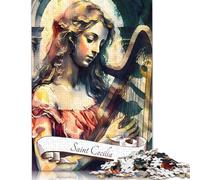 Puzzle créatif "Santa Cecilia, patronne de la musique", pour adultes, 1000 pièces, puzzles pour enfants, jeux stimulants pour les familles, jouets, cadeaux de Noël, 1000 pièces (75 x 50 cm)