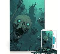 Puzzle Créatures Marines mortes-vivantes 1000 pièces Stimule l'esprit Découpe Nette Composants Robustes Divertissement captivant pour des Moments de détente à la Maison (38x52cm)