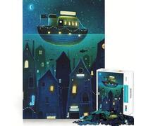 Puzzle Créatures sous-Marines 1000 Pièces Jeu de Construction Focus Zéro Espace Ajustement Parfait Activité Récompenseuse pour Les Jours de Pluie (38x26cm)