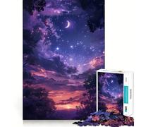 Puzzle Crépuscule étoilé pour Adolescents, 1000 pièces, Casse-tête intellectuel, Divertissement paisible, Art à Assembler, Joli Cadeau 38x52cm