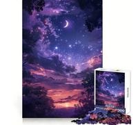 Puzzle Crépuscule étoilé pour Adolescents, 1000 pièces, Casse-tête intellectuel, Divertissement paisible, Art à Assembler, Joli Cadeau 38x52cm