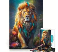 Puzzle Crinière de Lion pour Adolescents 1000 Pièces Jeu Intelligent et Apaisant Découpe Facile Cadeau 38x52cm