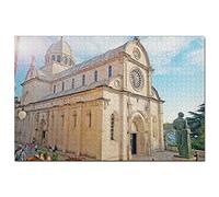 Puzzle Croatie 500 pièces Croatie La cathédrale Saint-Jacques de Œuvre d'art Souvenir de Voyage 52x38CM