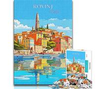 Puzzle Croatie Rovinj Voyage 1000 pièces pour Adultes et Adolescents, Staycation Kill Time, Chaque pièce est Unique - Jeu Familial Stimulant et Amusant 38x26cm