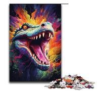 Puzzle Crocodile 1000 pièces coloré et coloré Amusant pour la Famille Excellent Cadeau pour Les Fans d'anime Cadeau pour Adultes de 1000 pièces