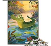 Puzzle Crocodile 1000 pièces pour Adultes et Adolescents, pour Un Moment de détente et de Partage, pour Un Amour de Couple Plus Intense (26x38cm)