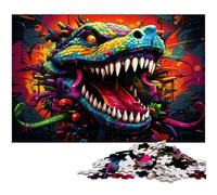 Puzzle Crocodile coloré pour Adultes 1 000 pièces Cadeau d'anniversaire décoration Murale 1 000 pièces (75 x 50 cm)
