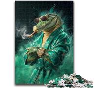 Puzzle Crocodile Fumeur 1000 pièces pour Adultes et Adolescents, Jeu Stimulant et éducatif en Famille pour Anniversaire et Noël 50x75cm