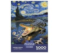 Puzzle Crocodile Qui Compte 1000 Pièces pour Adultes,Ciel étoilé de Nuit Un Jeu De Dexérité Très Difficile Puzzle Éducatif Et Stimulant 38x26cm/1000pcs