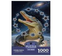 Puzzle Crocodile Qui Compte 1000 Pièces pour Adultes,Cosmic Ciel étoilé Un Jeu De Dexérité Très Difficile Puzzle Éducatif Aux Défis l'art De La Décoration Moderne 38x26cm/1000pcs