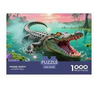 Puzzle Crocodile Qui Compte 1000 Pièces pour Adultes,Écosystème Tropical Un Jeu De Dexérité Très Difficile Puzzle Éducatif avec des Défis 70x50cm/1000pcs