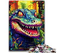Puzzle Crocodiles du Nil colorés 1000 pièces pour Adultes et Adolescents, Jouet éducatif et éducatif, idéal comme Cadeau pour Toute la Famille (50x75cm)