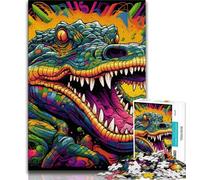 Puzzle Crocodiles du Nil colorés pour Adolescents, 1000 pièces, Jouet éducatif et éducatif, idéal comme Cadeau pour Toute la Famille (38x26cm)