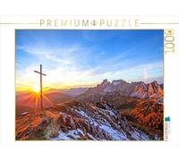 Puzzle · Croix du Sommet au Soleil | Sulzenschneid à Filzmoos · 1000 pièces · Format assemblé 64 × 48 cm · CALVENDO Puzzle