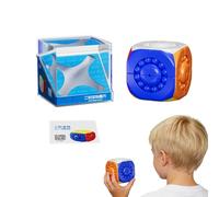 Puzzle Cube 3D Labyrinthe | Jeu Éducatif à Bille Roulante | Grand Labyrinthe Cube 3D,pour Les Adultes, Adolescents, de 3 à 12 Ans, améliore la Reconnaissance Spatiale, Anniversaire Familial