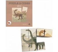 Puzzle cube dinosaure en bois Multicolore G