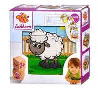 Puzzle cube en bois - EICHHORN - La ferme - 9 pièces - Animaux - Intérieur