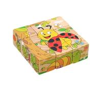 Puzzle cube en bois - Jouet de promotion précoce - Entraînement de la mémoire - Pour et filles, maison, école, chambre à coucher, anniversaire, vacances, environnement d'apprentissage, salle de jeux