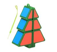 Puzzle Cube - Pendentif Cube, Forme d'Arbre de Noël Speed Çube Puzzle Pendentif Jouet Créatif, Porte-clés Casse-tête, | Décoration Speed Ṕuzzle Porte-clés Lisse Créatif Éducatif Mini Arbre P̀uzzle