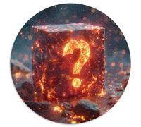 Puzzle Cube Point d’Interrogation Lave 1000 pièces Rond traînées Lumineuses étoilées Jeu Familial Anti-Stress défi Difficile pour Adultes et Enfants 1000 pièces (67,5x67,5 cm)