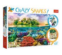 Trefl TR11113, Crazy Shapes Puzzle 600 Teile - Tropische Insel, Das ist ja irre! Die Crazy Shapes Puzzle haben Keine geraden Linien Oder Kanten